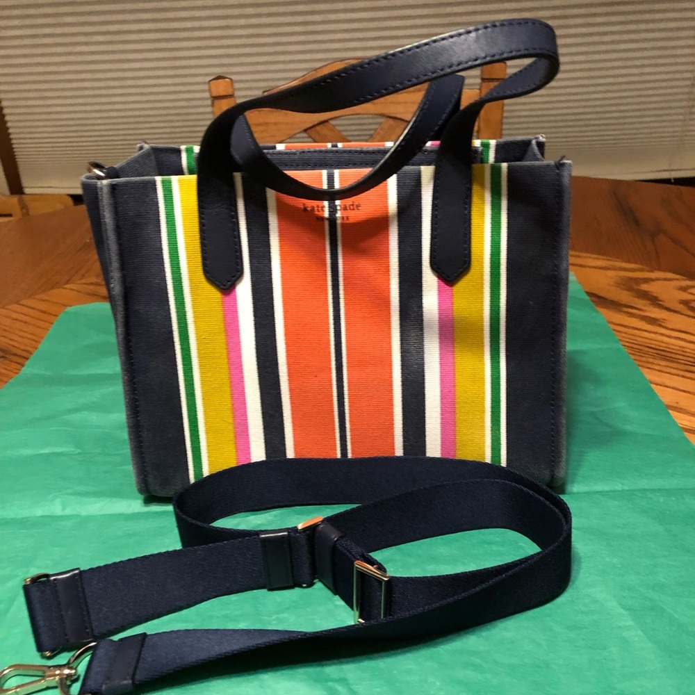 KATE SPADE KITT STRIPE SATCHEL